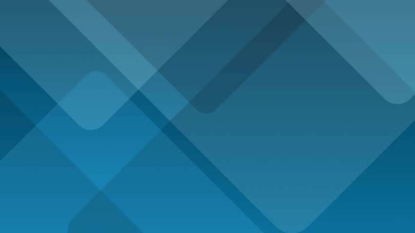 Abstract geometric background, slow motion overlapping blue rounded corner squares, soft translucent layers, professional corporate digital design