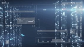 Animation of data processing over computer servers in background. global data processing, computing and digital interface concept digitally generated video. - Powered by Shutterstock - Get 15% off with code: PIKWIZARD15
