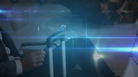 Animation of network of connections over businessman using tablet. global medicine, connections and digital interface concept digitally generated video. - Powered by Shutterstock - Get 15% off with code: PIKWIZARD15