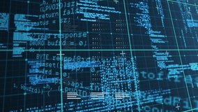 Animation of data processing over grid. global computing, digital interface and data processing concept digitally generated video. - Powered by Shutterstock - Get 15% off with code: PIKWIZARD15