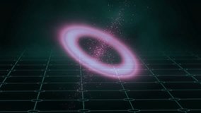 Animation of glowing pink circles and data processing over grid. global computing, data processing and digital interface concept digitally generated video. - Powered by Shutterstock - Get 15% off with code: PIKWIZARD15