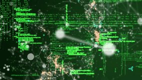 Animation of molecules over data processing on black and green background. global science, data processing and technology concept digitally generated video. - Powered by Shutterstock - Get 15% off with code: PIKWIZARD15