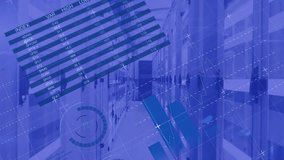 Animation of data processing and statistics over computer servers. Global computing and data processing concept digitally generated video. - Powered by Shutterstock - Get 15% off with code: PIKWIZARD15