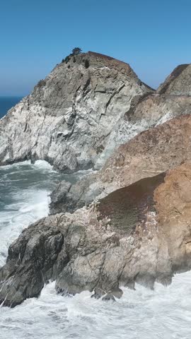 Coastal Landscape At Highway 1 In California United States. Historic Road Trip In Ocean Road Of California. Seaside Landscape. Coastal Landscape At Highway 1 In California United States.