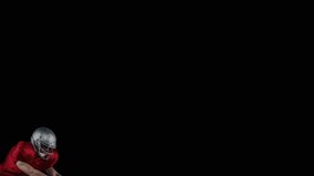 Animation of caucasian male rugby player catching the ball against copy space on dark clouds. Sports and technology concept - Powered by Shutterstock - Get 15% off with code: PIKWIZARD15