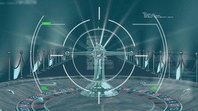 Animation of scope scanning, data processing over casino roulette. Global business, finance, computing and data processing concept digitally generated video. - Powered by Shutterstock - Get 15% off with code: PIKWIZARD15