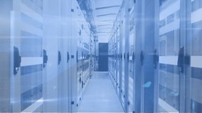 Animation of binary coding and light trails against computer server room. Global networking and business data storage technology concept - Powered by Shutterstock - Get 15% off with code: PIKWIZARD15