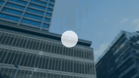 Network of connected user icons animation over city buildings. Technology, connection, communication, digital, internet, urban - Powered by Shutterstock - Get 15% off with code: PIKWIZARD15