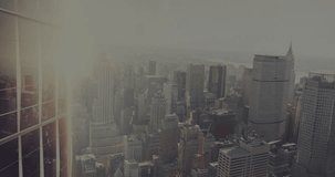 Animation of financial graph and data processing over cityscape. Global business, finances, data processing and digital interface concept digitally generated video. - Powered by Shutterstock - Get 15% off with code: PIKWIZARD15