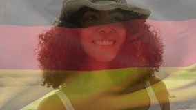 Animation of flag of honduras over happy caucasian male face mask. Patriotism and celebration concept digitally generated video. - Powered by Shutterstock - Get 15% off with code: PIKWIZARD15