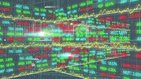 Animation of financial data processing over agriculture financial data processing. Global business finance and data processing concept digitally generated video. - Powered by Shutterstock - Get 15% off with code: PIKWIZARD15