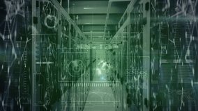 Animation of globe and data processing over server room. global connections, computing and digital interface concept digitally generated video. - Powered by Shutterstock - Get 15% off with code: PIKWIZARD15