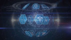 Animation of scientific icons , dna and connections over navy background. science, biology, connections and technology concept digitally generated video. - Powered by Shutterstock - Get 15% off with code: PIKWIZARD15