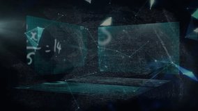 Animation of rotating globe and math formulas on black background. science, human biology, math and technology concept digitally generated video. - Powered by Shutterstock - Get 15% off with code: PIKWIZARD15