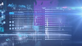 Animation of data processing over binary coding. Global data processing and digital interface concept digitally generated video. - Powered by Shutterstock - Get 15% off with code: PIKWIZARD15