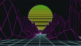 Animation of light spots over digital mountains. Social media and digital interface concept digitally generated video. - Powered by Shutterstock - Get 15% off with code: PIKWIZARD15