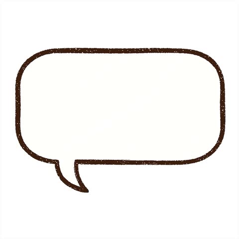 Simple looping animated Speech Bubble Chalk Drawing