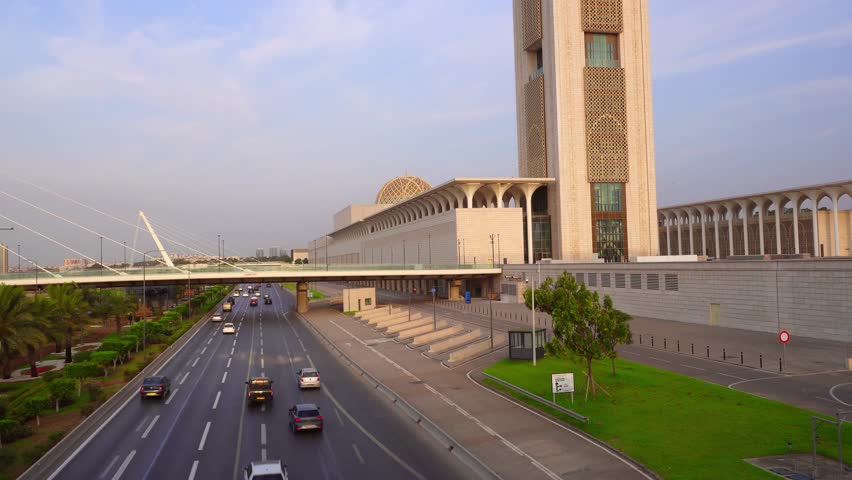 Great Mosque of Algiers, the Grand Mosque of Algeria, Alger the capital city of Algeria, North Africa, city centre of Algiers, the capital of Algeria, Landscape of Algiers city. مسجد الجزائر الأعظم