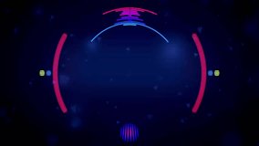 Symmetric Neon Audio Spectrum Waveform with Floating Particles Background - Powered by Shutterstock - Get 15% off with code: PIKWIZARD15