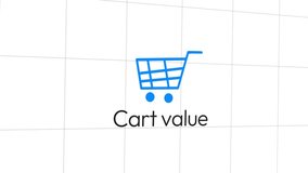 Shopping cart value concept in 4k animation for e-commerce, business analytics, and retail success visualization video footage - Powered by Shutterstock - Get 15% off with code: PIKWIZARD15