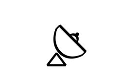 Satellite Dish icon animation. Satellite dish antenna icon animation for telecommunication, broadcasting, space technology, and global data signal. - Powered by Shutterstock - Get 15% off with code: PIKWIZARD15