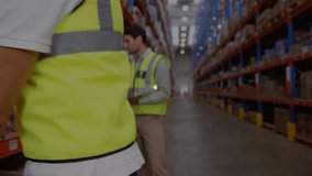 Animation of network of connections with icons caucasian warehouse worker. Global finances and connections concept digital generated video. - Powered by Shutterstock - Get 15% off with code: PIKWIZARD15