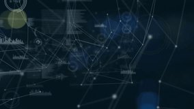 Animation of network of connections and data processing over blue background. Global networking and technology concept. - Powered by Shutterstock - Get 15% off with code: PIKWIZARD15