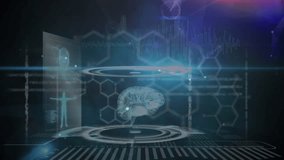 Animation of network of connections over data processing. Global business and digital interface concept digitally generated video. - Powered by Shutterstock - Get 15% off with code: PIKWIZARD15