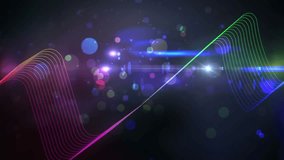 Animation of spots and light trails on black background. Colour, light and movement concept digitally generated video. - Powered by Shutterstock - Get 15% off with code: PIKWIZARD15