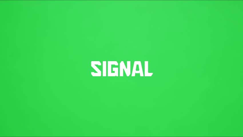 A video showcasing a sign on a green background with purple accents