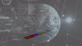 Animation of data processing over globe on white background. global connections, data processing and technology concept digitally generated video. - Powered by Shutterstock - Get 15% off with code: PIKWIZARD15