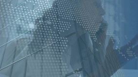 Animation of data processing over women using smartphone. Global connections, data processing and digital interface concept digitally generated video. - Powered by Shutterstock - Get 15% off with code: PIKWIZARD15