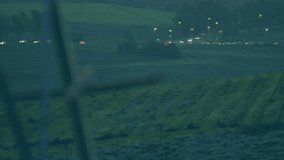 Animation of microprocessor connections against network towers and spots of light. Global networking and business technology concept - Powered by Shutterstock - Get 15% off with code: PIKWIZARD15