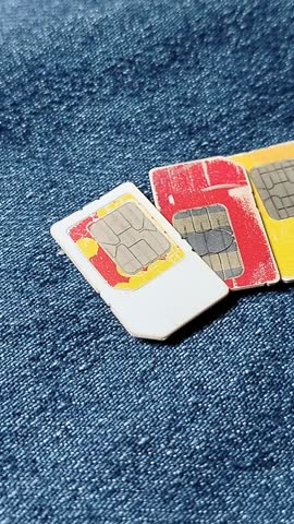 Telecommunication sim card, technology theme.
