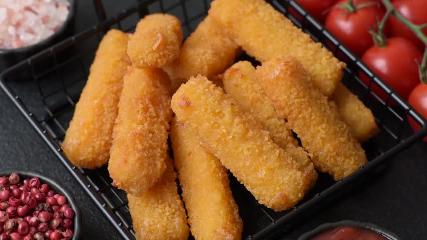 Mozzarella cheese sticks, crispy nutritious fast food. Cheese sticks as food background for your design
