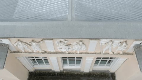 Aerial Drone Retreat Rooftop Podolsk