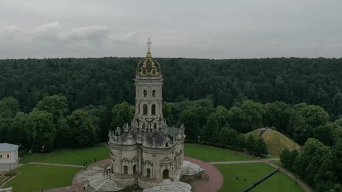 Aerial Orbit Ascent over Znamenskaya Church