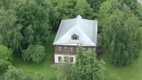 Drone Taking Off near Historic Building
