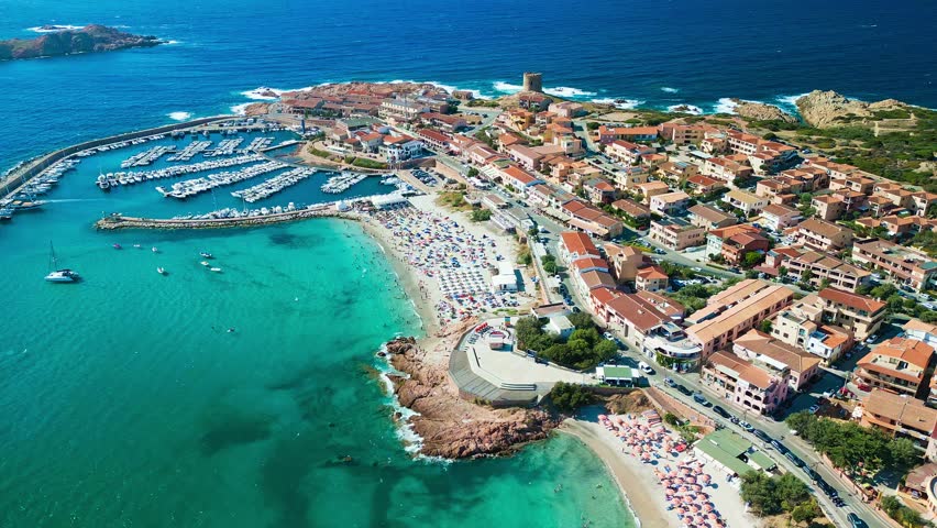 Long Beach - Longa Beach and Port Beach - Spiaggia del Porto at Isola Rossa, Sardinia