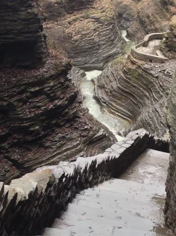 Stone steps rock way wall