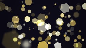 3d animation bokeh abstract light particles shimmering glitter hexagon shape suitable for backgrounds, festive events, intros, or abstract visual effects - Powered by Shutterstock - Get 15% off with code: PIKWIZARD15