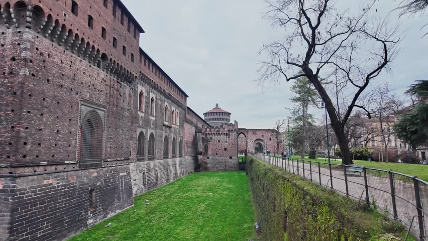 Historic Castle Fortress, Medieval Architecture, City Defensive Walls