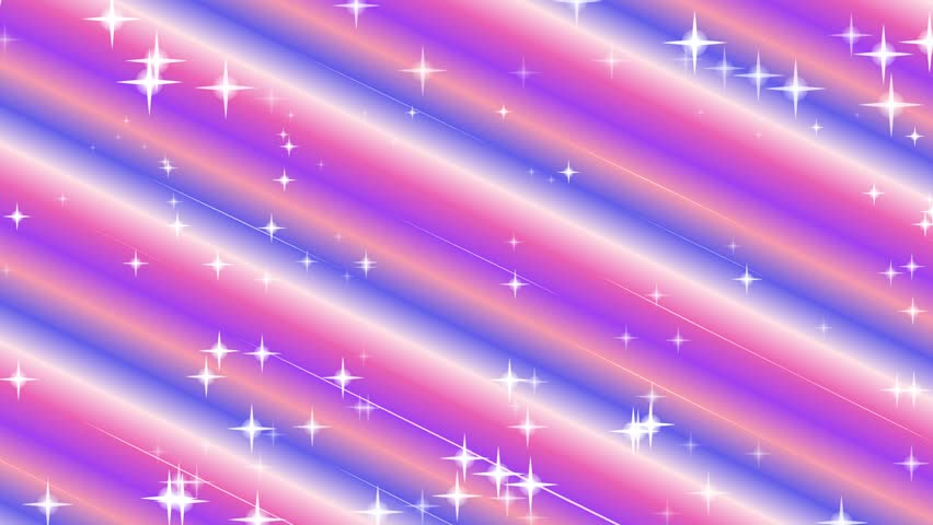 Colorful diagonal stripes with white stars