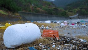Ocean Trash Washes up on Remote Oki Islands, Shimane Japan. Environmental Damage - Powered by Shutterstock - Get 15% off with code: PIKWIZARD15
