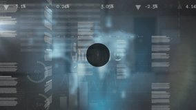 Animation of network of digital icons and screens with data processing against blue background. Global networking and business technology concept - Powered by Shutterstock - Get 15% off with code: PIKWIZARD15