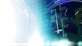 Digital interface with data processing against world map on blue background. computer interface and business technology concept - Powered by Shutterstock - Get 15% off with code: PIKWIZARD15