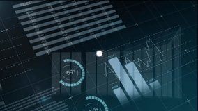 Animation of financial data and graphs over globe with connections. global finance, economy, business and technology concept digitally generated video. - Powered by Shutterstock - Get 15% off with code: PIKWIZARD15