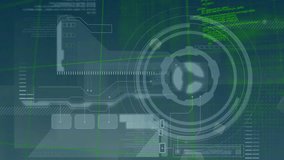 Animation of graphical interface with dna helix, eyeball, fingerprints and moving bar graphs. Hologram, digitally generated, multiple exposure, genetic, futuristic, biometric, security, technology. - Powered by Shutterstock - Get 15% off with code: PIKWIZARD15