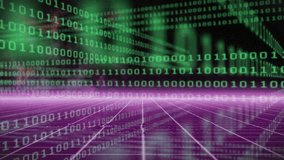 Animation of binary coding data processing over grid. Video game entertainment and digital interface concept digitally generated video. - Powered by Shutterstock - Get 15% off with code: PIKWIZARD15