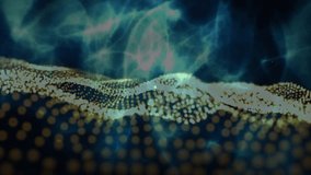 Animation of network of connections with icons with mesh on dark background. Global connections, networks and data processing concept digitally generated video. - Powered by Shutterstock - Get 15% off with code: PIKWIZARD15